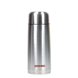 PYREX Stainless Steel Push Lid Insulated 24 Hours Hot or Cold Bottle Flask 750ml